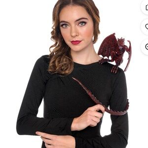 Red Dragon Shoulder Sitter Costume Accessory Medieval Renaissance